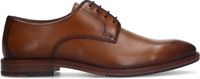 Manfield Heren Cognac Leren Veterschoenen Maat 43