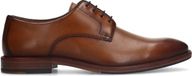 Manfield Heren Cognac Leren Veterschoenen Maat 43