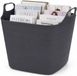 Merkloos / Sans marque Excellent Houseware Flexibele emmer - zwart - 15 liter - kunststof - vierkant - 37 x 30 cm