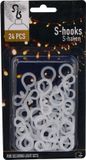 Merkloos Lichtsnoer ophanghaakjes - 24x st - S-vormig - kerstverlichting ophangen - haakjes - dakgoothaakjes