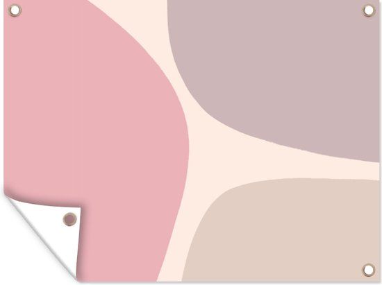 GreatGardenPosters Tuinposter - Pastel Design Abstract - 80x60 cm - Tuindoek voor Buiten