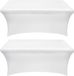 Merkloos Utopia Kitchen Spandex Tafellaken 2 Pak [183L x 76B x 76H cm, Wit]