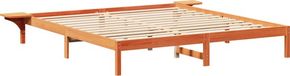 vidaXL Bedframe, wasbruin, 200 x 200 cm, massief grenenhout