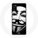Maniacase Etui voor Oppo A16 We Are Legion Anonymous Mask