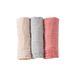 Kinousses - Set van 3 babyluiers - 70 x 70 cm - OKEO-TEX gecertificeerd - pastelroze