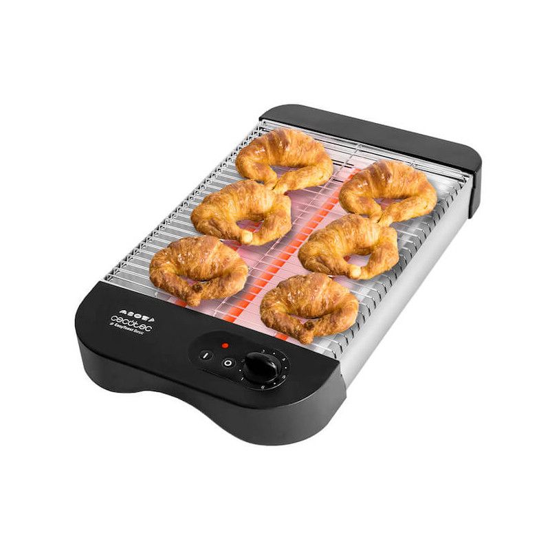 Cecotec 08010 Broodrooster - Zwart/RVS - 900W