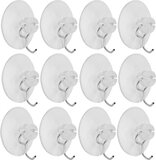 40x Zuignap haakjes 3,5 cm - Transparant - Kunststof - Humbert