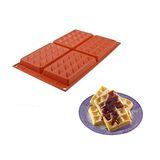 Silikomart sf 155 waffle classic - silicone vorm 130x81 h 17 mm