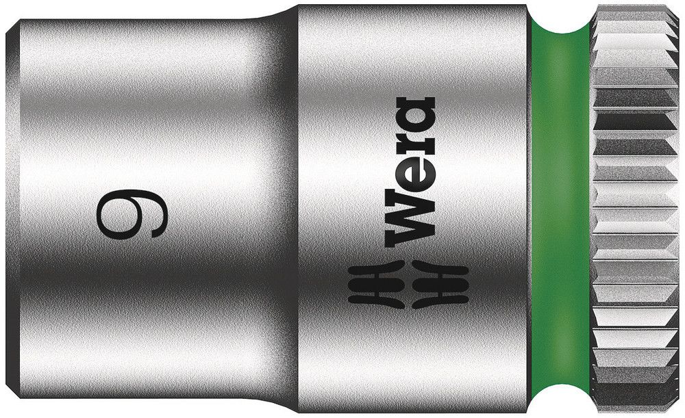 Wera 05003508001 8790 HMA DOUILLE Cyclop, aandrijving, ratelset 1/4, 9,0 mm, zilver/groen