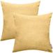 MAGMA Lot de 2 housses de coussin, 40 x 40 cm ou 50 x 50 cm (50x50cm, jaune)