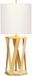 Elstead Lighting Apollo Tafellamp - Messing/Wit - E27 - 60W