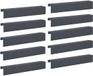 vidaXL Bordure de jardin - 10 pièces - 100 x 20 x 15 cm - Acier - Anthracite