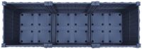 vidaXL Jardinière sur roulettes Bleu gris 120 x 40 x 44 cm Plastique