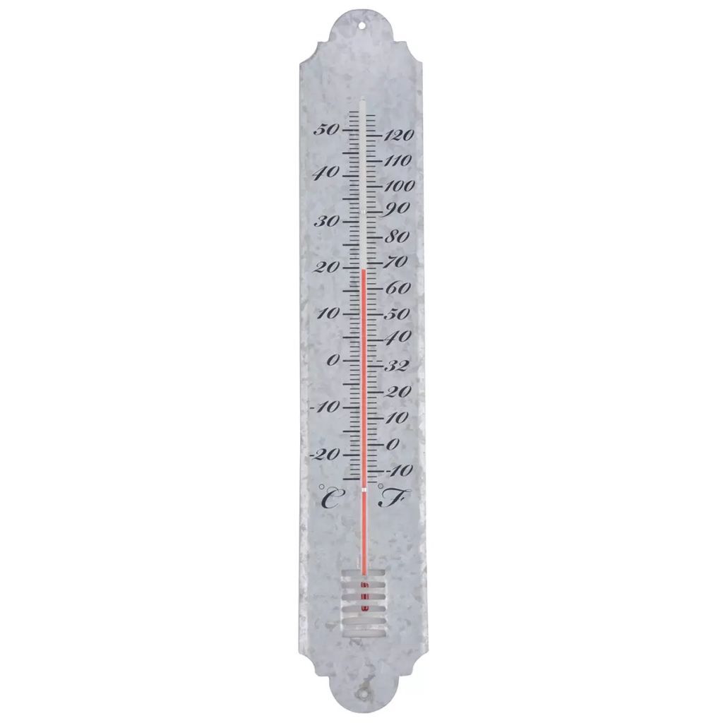 Esschert Design Thermometer 50 cm - Oud zink