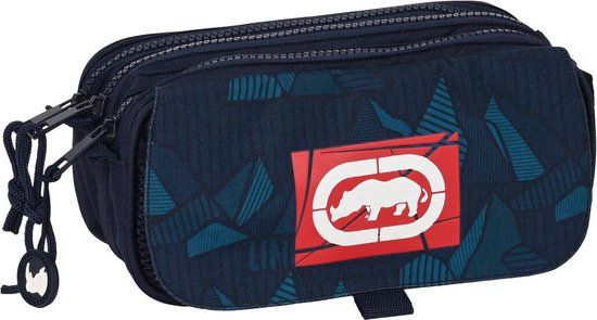 Eckō Unltd. Peaks Marineblauw Pennenetui met 3 vakken (21,5 x 10 x 8 cm) - Blauw