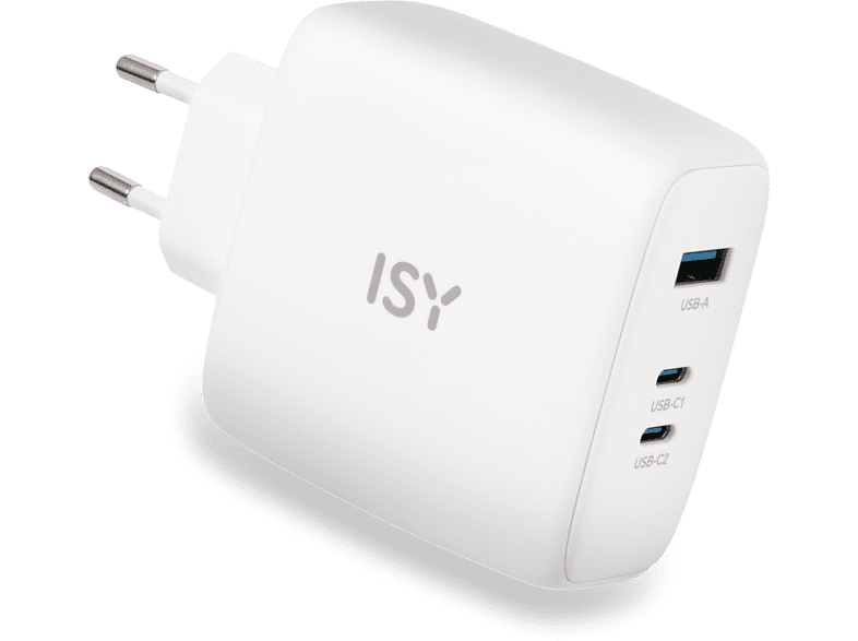 isy universele oplader 3x usb wit