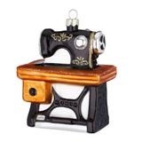 Holly & Jolly Kerstbal Naaimachine, ca. 9 cm