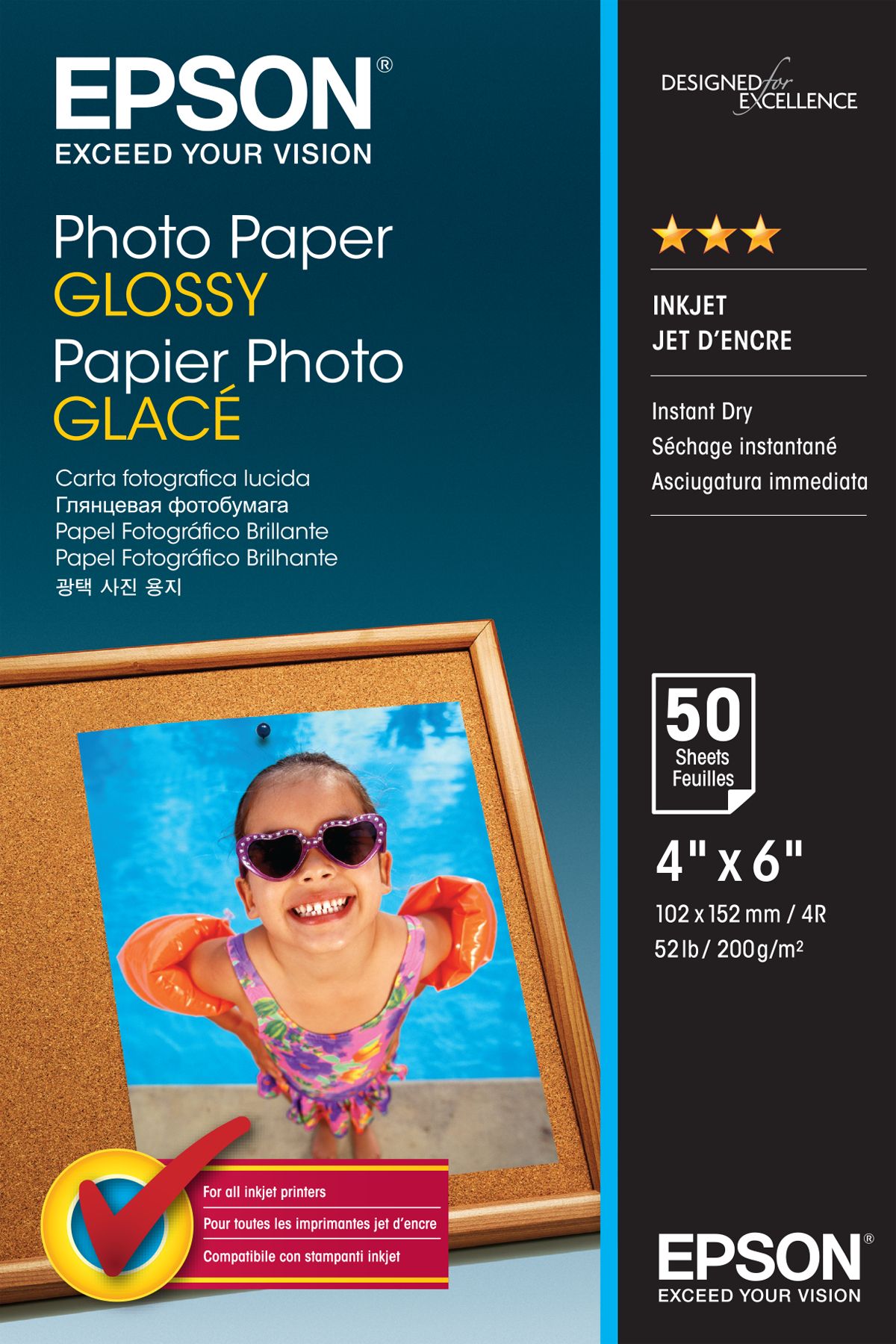 Epson Photo Paper Glossy - 10x15cm - 50 vel