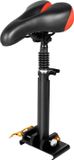 Siège de scooter électrique - Hauteur réglable - 45–65 cm - Polyuréthane + Aluminium - Noir/Rouge