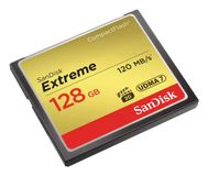 SanDisk CF Extreme 128GB CompactFlash - 120MB/s Read, 85MB/s Write