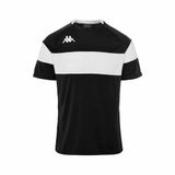 Kappa Kinder Sportshirt Dareto Zwart/Wit Polyester Korte Mouw