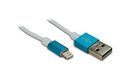 Metronic 471040, 1 m, Lightning, USB A, Mannelijk, Mannelijk, Blauw