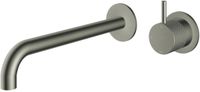 Hotbath Cobber X Wastafelmengkraan Laag Geborsteld Nikkel Inbouw V02