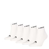 HEAD Unisex 5P Quartersokken Elements Wit