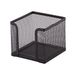 D.RECT - Notitieblok van mesh, massief metaal, zwart - 95x95x80 mm