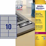 Avery L6012-20 - Etiketten - 96 x 50.8 mm - Zilver - 200 stuks