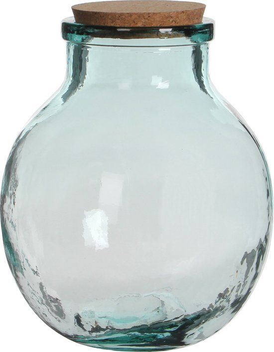 Mica Decorations Olly Vase - H25 x Ø21 cm - Recycled Glass - Transparent