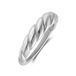 Lucardi Dames Stalen ring draai 5,5mm - Ring - Staal - Zilver - 21 / 66 mm
