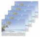 SIGEL H6470/5 papieren bureauonderleggers, 3 jaar en weekplanner, stranddesign, A2 (59,5 x 41 cm), blauw en groen, 5 x 30 vellen