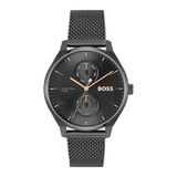 BOSS TYLER HB1514105 Herenhorloge - Staal - Zwart - 43mm