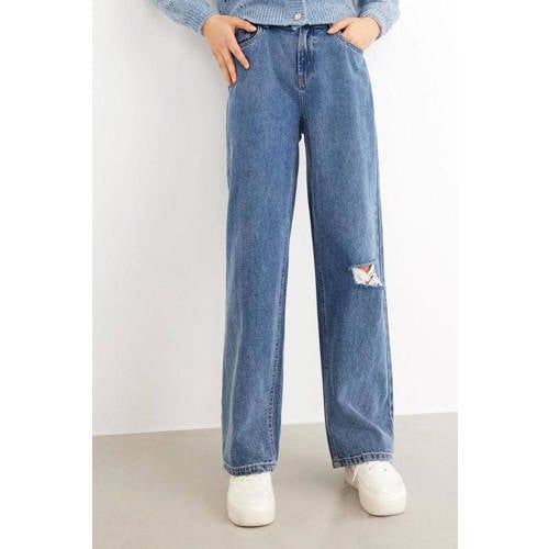 LMTD Wide Leg Jeans NLFNOIZZA - Stonewashed
