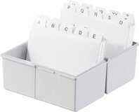 HAN Kaartenbak breed A7 kunststof lichtgrijs