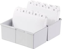 HAN Kaartenbak breed A7 kunststof lichtgrijs