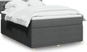 Maison Exclusive - Sommier à lattes de lit avec matelas gris foncé 140x190cm tissu