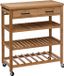 5Five Keukentrolley - met lades - bruin - bamboe hout - 90 x 74 x 38 cm - keukenkast