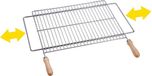Merkloos / Sans marque SAUVIC Vario barbecuerooster, roestvrijstaal, 50 x 40 cm, uitbreidbaar 52,5-62,5 cm