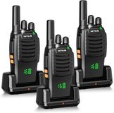 RETEVIS H777H talkies avec écran caché - PMR446 talkie-walkie rechargeable - VOX mains libres - Lampe de poche LED, alarme d'urgence - Radio portable bidirectionnelle pour famille, camping (lot de 3)