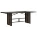 Syfax Poly Rattan Tuintafel met glazen blad 190x80x75 cm bruin