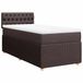 vidaXL Boxspringbed met matras, donkerbruin, 120x200 cm, met stoffen bekleding