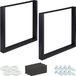 Merkloos Relaxdays Tafelonderstel - 80 x 72 cm - 2 stuks - Metaal - Zwart