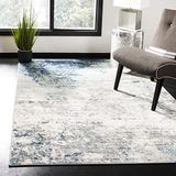 Safavieh Jasper Collection JSP107G Modern abstract tapijt, vierkant, grijs/blauw, 91 cm