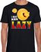 Bellatio Decorations Funny emoticon t-shirt yes I was born lazy zwart voor heren