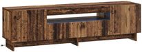 vidaXL LED tv-meubel EDE 153 x 35 x 43 cm Oud hout Bewerkt hout