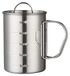 Mug de camping en acier inoxydable avec couvercle
