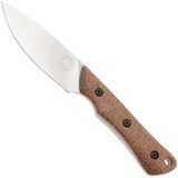 White River Knives Brave WRSS-BRV-BNA Magnacut finition pierre, Micarta toile de jute naturelle, couteau de chasse, design Smith and Sons