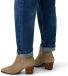 Manfield Dames Beige Suède Enkellaarsjes Maat 40 - 2886055